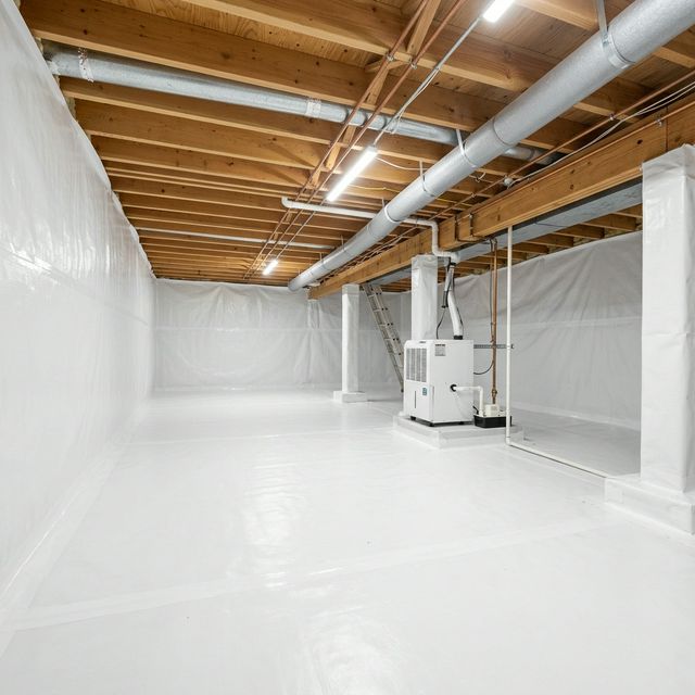 Sealed crawl space after correction